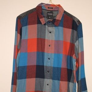 Guess Camo Flannel, Brand New